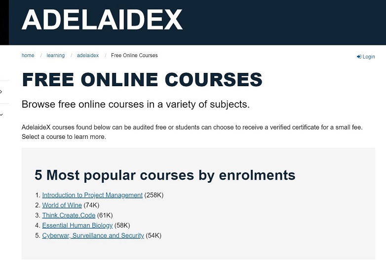 University of Adelaide Free Online Courses