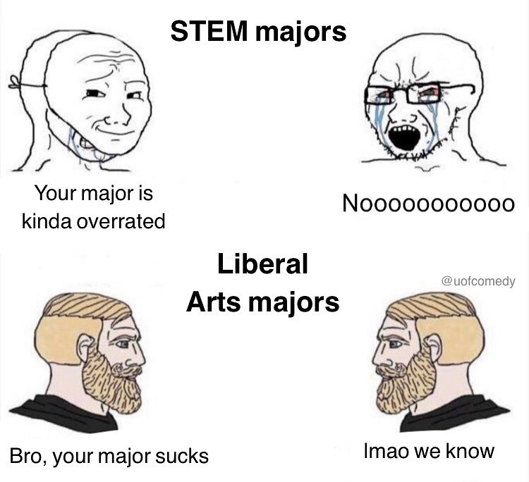 Stem major and art major
